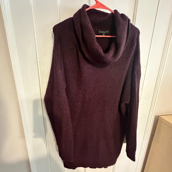 | F & F | Maroon Cowl Neck Long Sweater - Picture 4 of 9